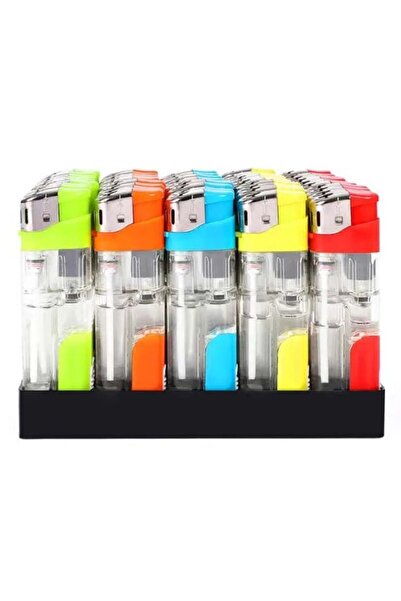 Baidar Laser lighters for wholesale, various colors, with LED, set of 50 pcs