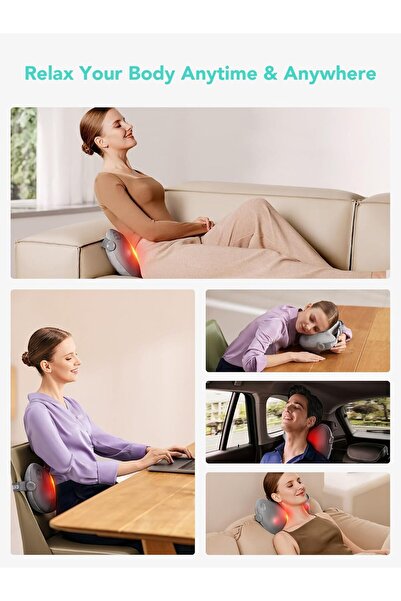 SKG Cordless Back and Neck Massager with Heat Gifts for Father Day Shiatsu Back Massager for Upper a