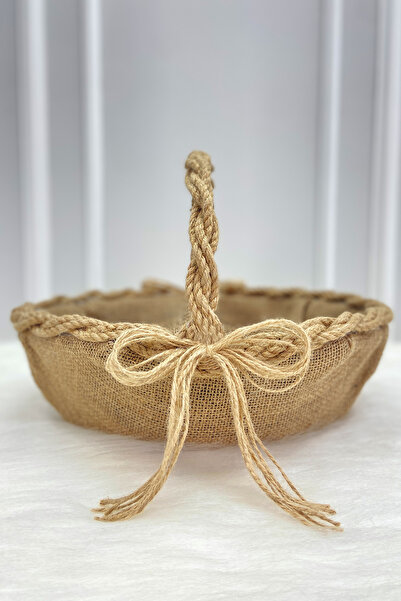 ZEYMERADE سلة زفاف من الخيزران المنسوج يدويًا، هدية تذكارية للعروس في حفلات ا...