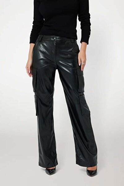 Guess Women's Cargo Pants Black
