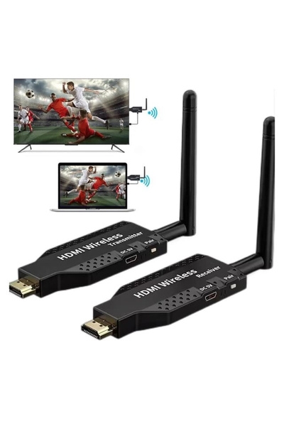 Powermaster PM-19864 5.8G Kablosuz HDMI Görüntü Aktarıcı 50 Metre Wireless Uzatıcı
