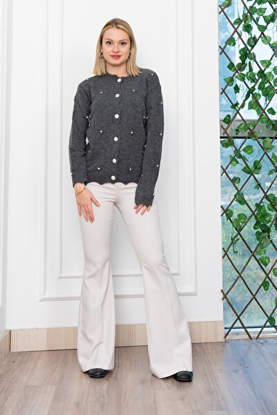 MissVina Trend Model Stone Pattern Soft Knit Cardigan 25508