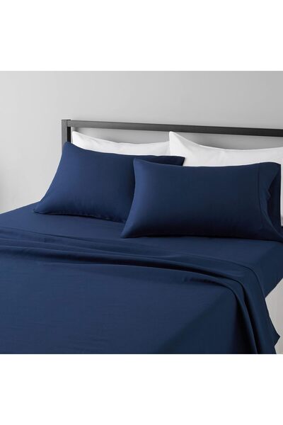 İz Home Basic Cotton Elastic-Free Sheet Set | 1 Pillowcase with Cover | Frequent Weaving | Fitted Sheet |