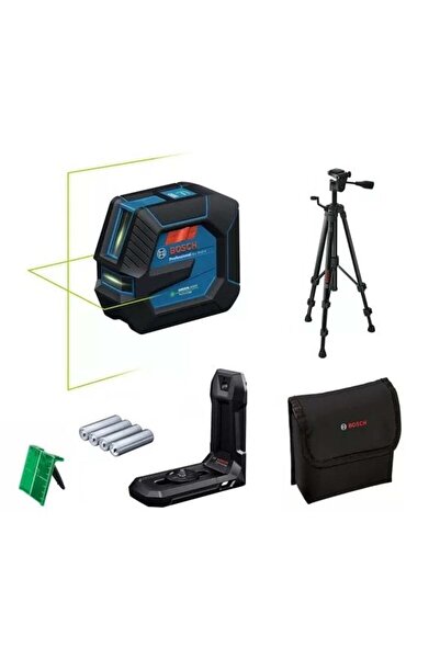 Bosch GLL 20-22 G Yeşil Lazer Terazi Mıknatıslı ve Tripod Sehpalı Çapraz Çizgili