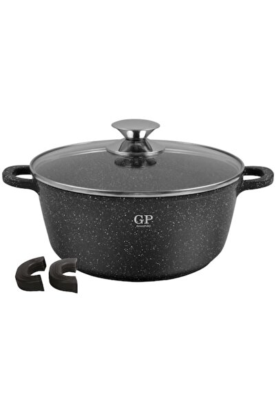 Green Point GreenPoint GP-2866 Pot with Lid, Marble Coating, Detachable Silicone Handles, Diameter 16 cm