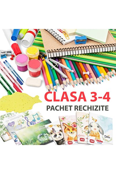 PROCART Pachet rechizite școlare, set complet pentru elevi, 29 de piese, pent...