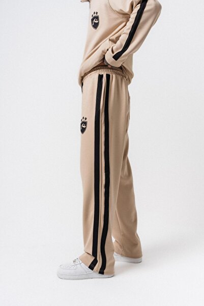 Respire Men's Stripe Detailed Modal Baggy Sweatpants Beige