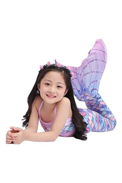 THK Set de costum de baie sirenă Ariel, format din 3 piese, Caribb Include to...