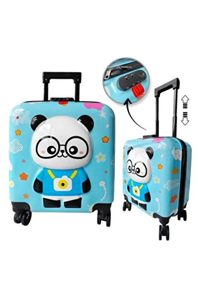 JollyMag Troler blue, tip valiza, copii, model ursulet