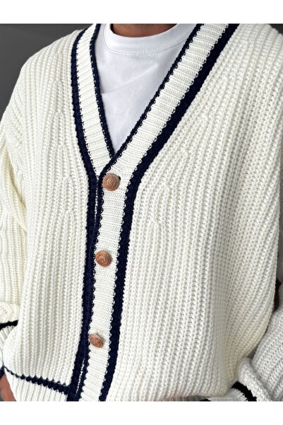 TÜZeMEN Mercerized Button Detailed Cardigan