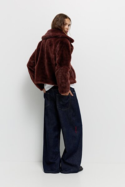 Pull & Bear Short faux fur coat