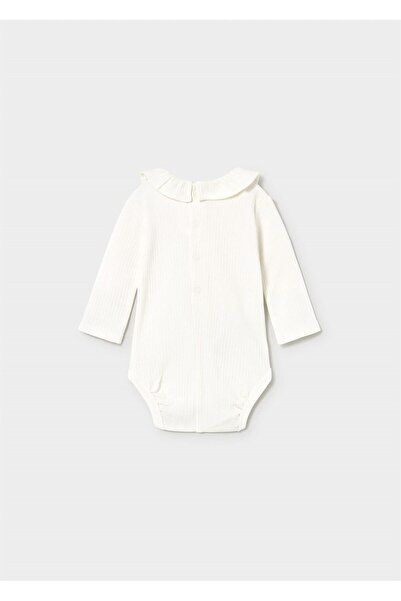 MAYORAL Baby Girl Ruffled Bodysuit Ecru 2721