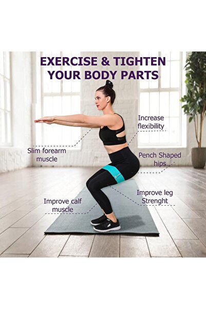 Roomlyne مجموعة من 1 قطعة من أشرطة المقاومة القماشية - أشرطة مؤخرة غير قابلة ...