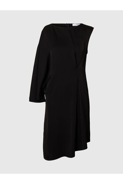 Selected Femme One-Shoulder Kleid Asymmetrisches Viskose