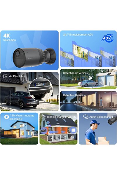 EZVIZ BC1C 4K Wireless Outdoor Camera with Solar Panel