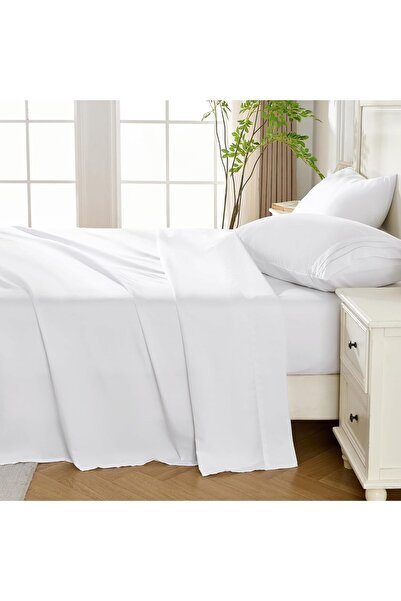 İz Home Basic Cotton Elastic-Free Sheet Set |   1 Pillowcase with Cover |   Frequent Weaving |   Fitted Sheet |