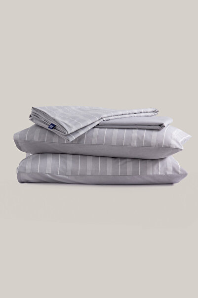 Sleeptown طقم غطاء لحاف من القطن المزخرف بمظهر الكتان لشخص واحد