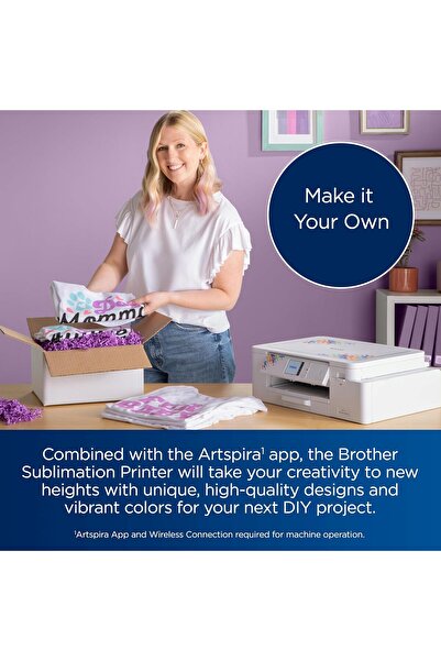 Brother SP-1 Sublimation Printer, Wireless Compact Printer with Starter Kit (Ink Set and Paper)