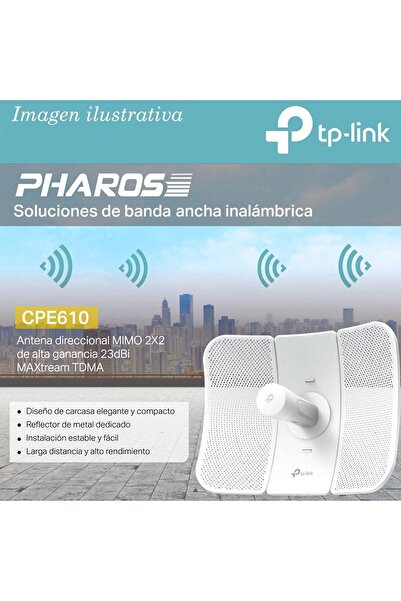 TP-LINK نقطة وصول/جهاز CPE610 خارجي عالي الطاقة، 5 جيجاهرتز، 300 ميجابت في الثانية، هوائي ثنائي الاستقطاب 23 ديسيبل