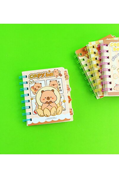 Gift Moda Capybara 4-Compartment Lined Notebook - Bm-1878