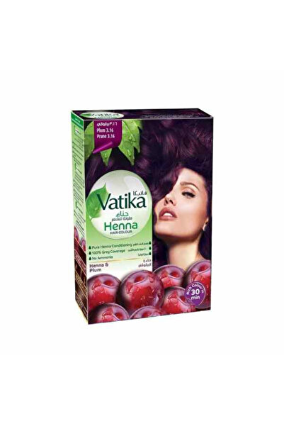 Vatika فاتيكا حناء صبغه شعر 60 جرام 3.16 برقوقي