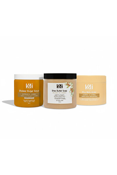vai naturals Licorice & Vanilla Skin Care Trio: Exfoliating Scrub, Nourishing...