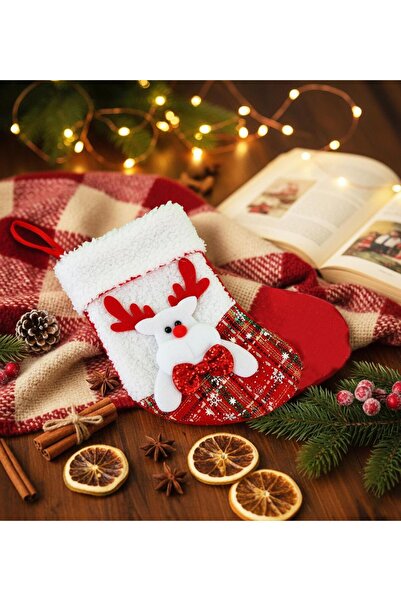 Gift Moda Christmas Patterned Medium Size Socks Christmas Ornament