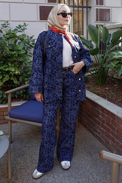 carell Μπουφάν τζιν με μοτίβο μονόγραμμα με λουλούδια της επιλογής του Hilal