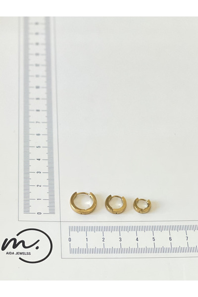 Rupen Kraft 316 L Surgical Steel Steel Hoop Earring Set (6 Pieces) Everyday Steel Earrings