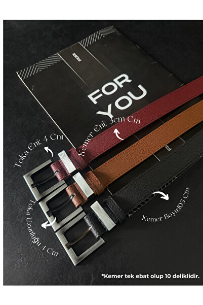 Fiori 3-Piece Square Buckle Belt Set for Women, Trouser Belt, Coat Belt, Dres...