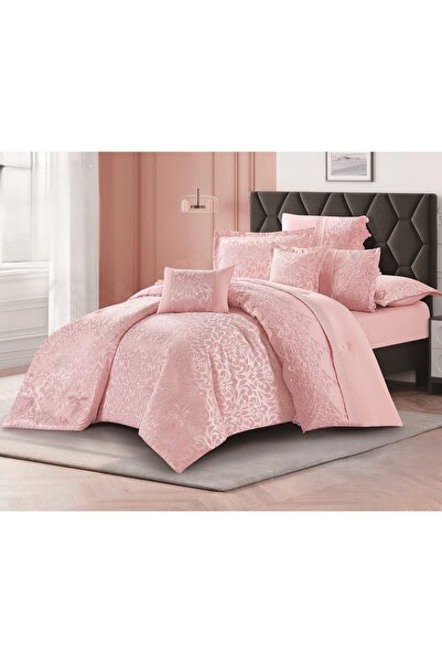 SNOOZYL مفرش سرير نفرين عرائسي بتصميم الشانيل ليمنحك الاناقة والجمال مقاس 240*260 سم