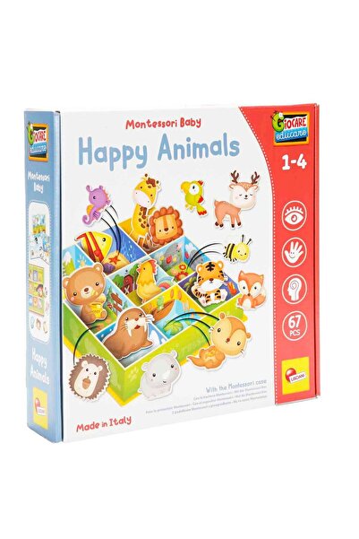 Lisciani Montessori Baby Happy Animals Kutu Oyunu 67 Parça