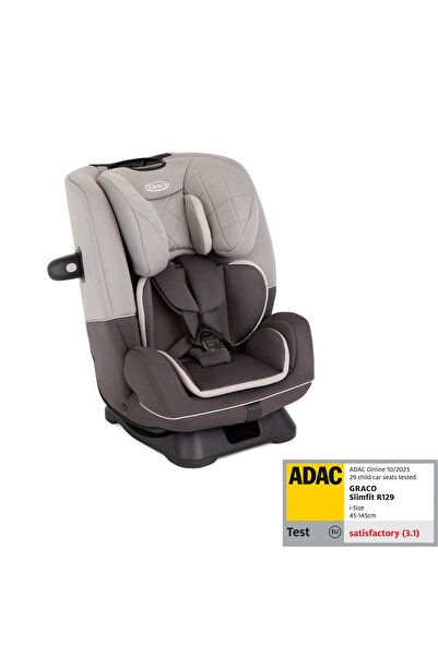 Graco SlimFit Iron car seat, 40-145 cm, R129 certified and ADAC tested