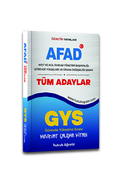 hukuk öğretir AFAD Görevde Yükselme 2026 | Mevzuat Çalışma Kitabı