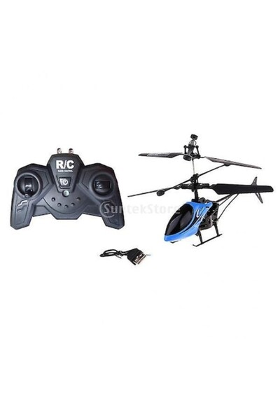 dalimag Elicopter cu telecomandă, 2 canale, cu LED, albastru