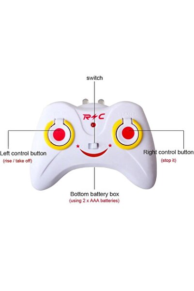 dalimag Toy Helicopter, 2 Channels, Infrared Control, Blue/Red/Yellow, 30cm with Remote and USB Cable