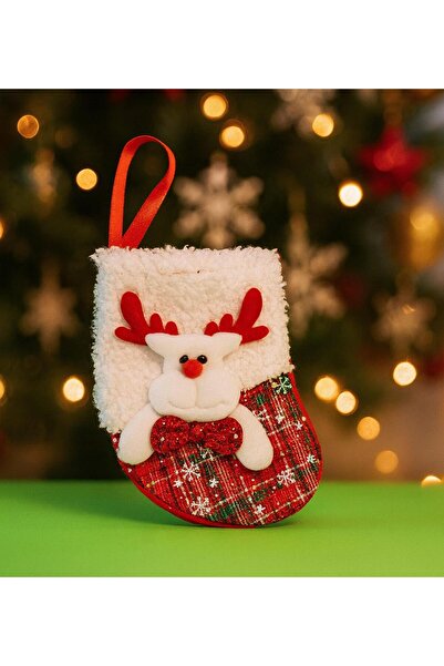 Gift Moda Christmas Patterned Medium Size Socks Christmas Ornament