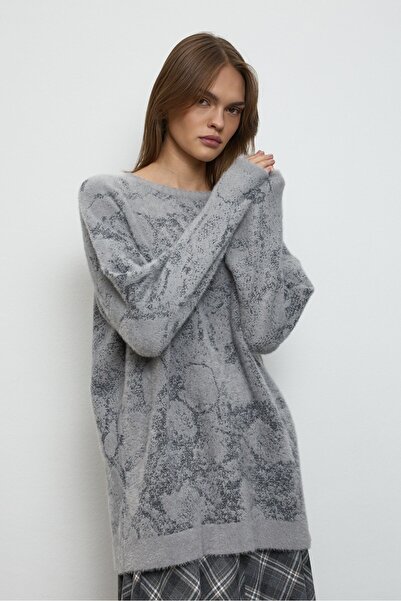 QANU Πλεκτό πουλόβερ Angora Γκρι