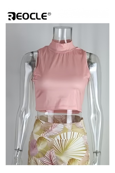 REOCLE Women's Fashionable Casual Suit Commuting Sleeveless Tight Top Loose Hem Temperament Slimming