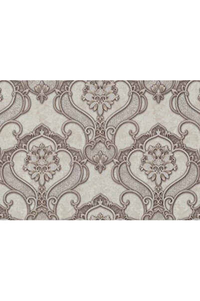 vinil Baroque style wallpaper for living room, brown, Dijon model