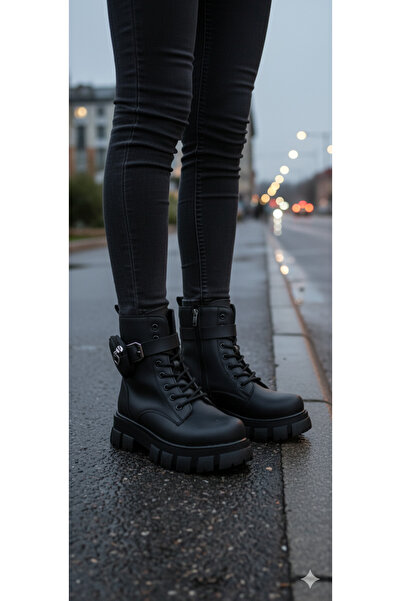 DB Γυναικείες μπότες με λεπτομέρεια αντιολισθητικής σόλας, αδιάβροχο πορτοφόλι