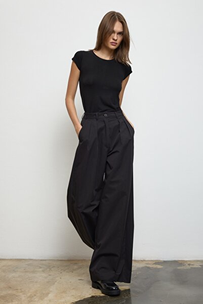 QANU Cotton Palazzo Pants black