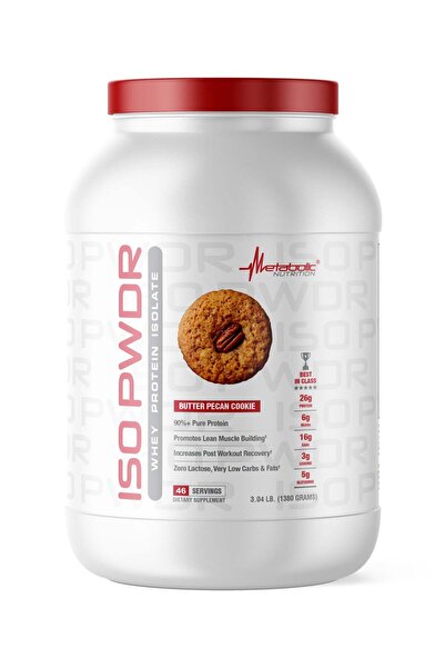 Metabolic Nutrition بروتين مصل اللبن المعزول ISO PWDR 3.04 رطل (1.38 كجم) - بسكويت زبدة البقان