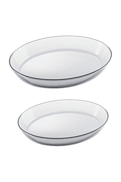 Marinex Glass 2-Piece Oval Roaster Set (2.4L + 3.2L)|Heat-Resistant Bakeware Dishes|Transparent