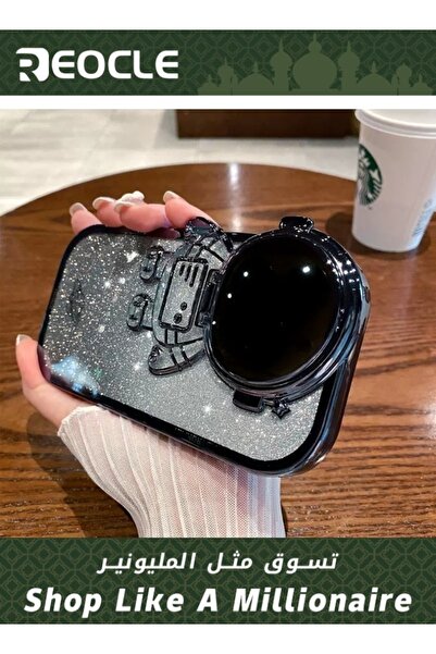 REOCLE جراب هاتف مخفي مزود بحامل رائد فضاء لهاتف iPhone 14 13 Pro، واقي عدسة ...