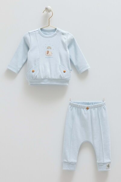 Caramell Good Baby Pocket Detail Top and Bottom Set Blue