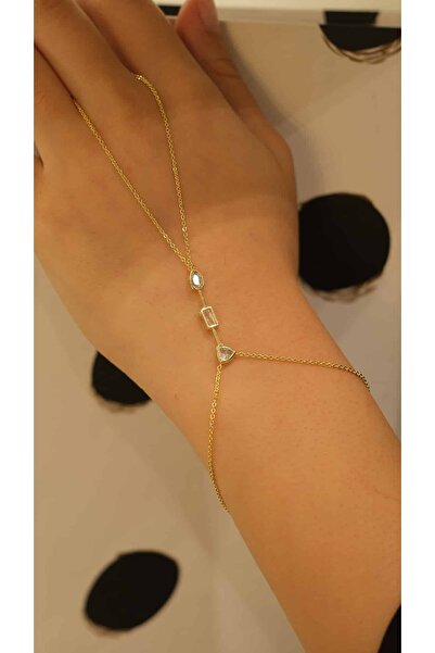 Jerie Gold Zirkon Taş Geometrik Desen Şahmeran