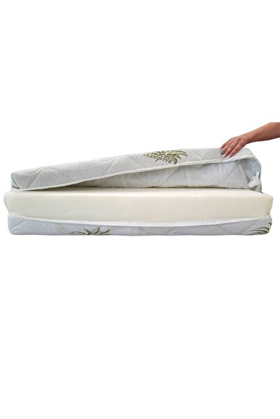 Somnart Husa Saltea 140X200X14, Aloe Vera, Matlasata, Lavabila, Detasabila, C...