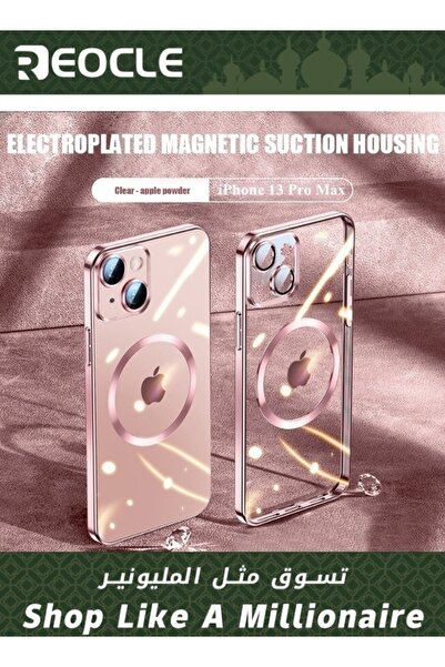 REOCLE جراب مغناطيسي لهاتف iPhone 13 Pro Max جراب هاتف مغناطيسي شفاف جراب هات...