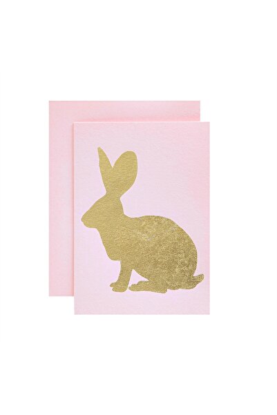 Hester & Cook Light Pink Bunny Kitten Card 4.25\\\" X 5.5\\\"